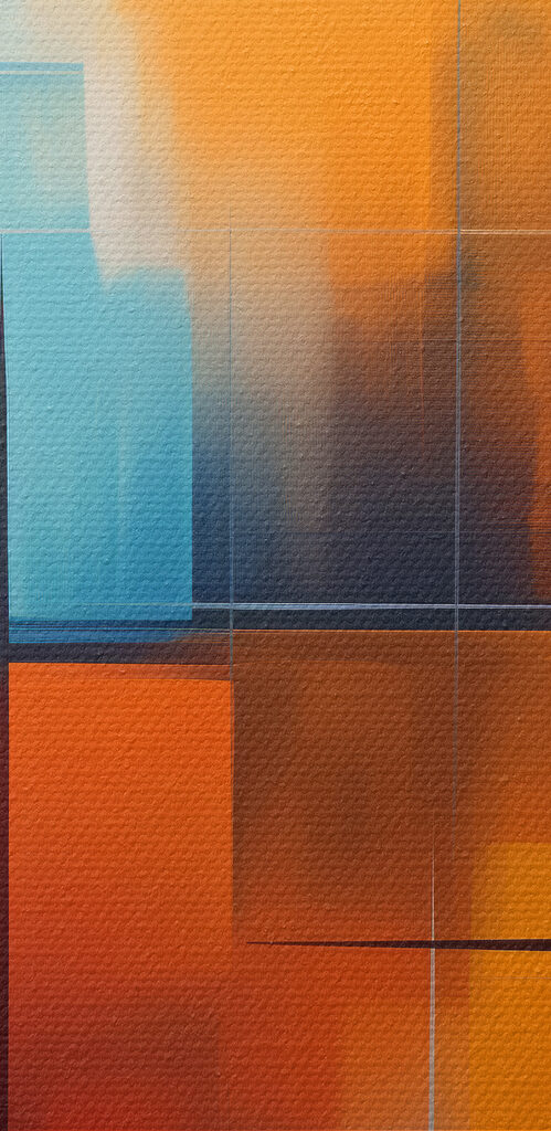 Colorful painting of squares and lines Colorful painting of squares and lines