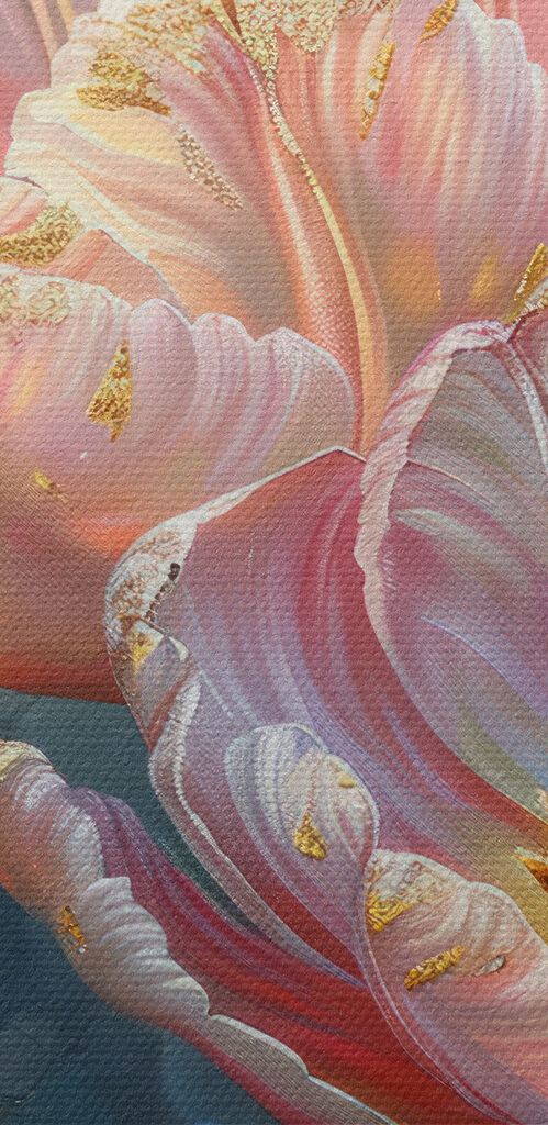 Group of pink tulips