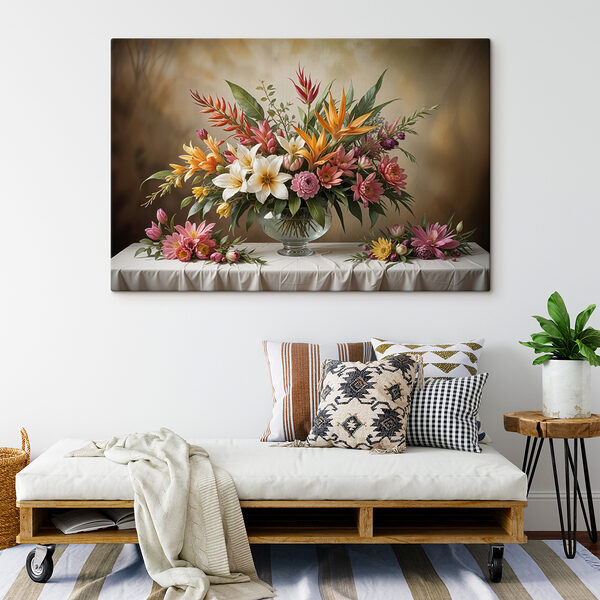 Vase of flowers on a table Vase of flowers on a table