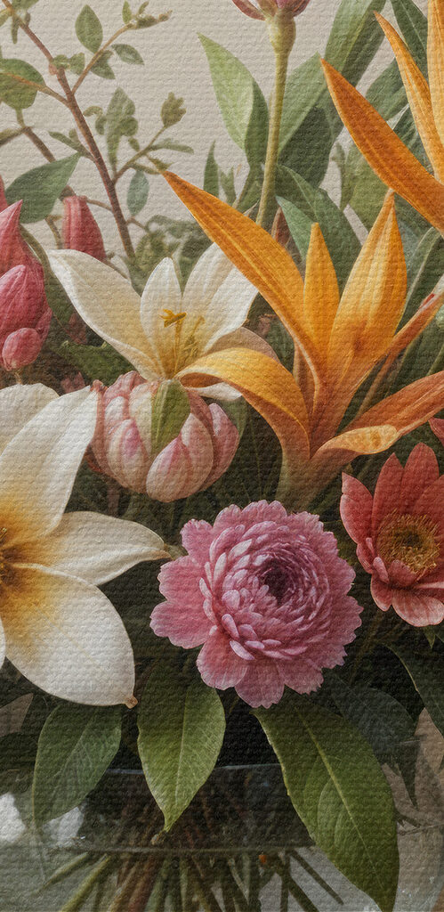 Vase of flowers on a table Vase of flowers on a table