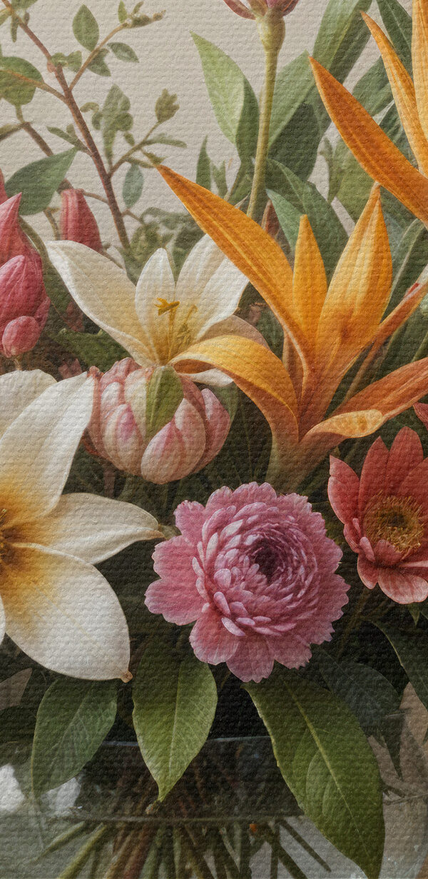 Vase of flowers on a table Vase of flowers on a table