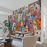 Fotomurales Grupo de edificios de colores