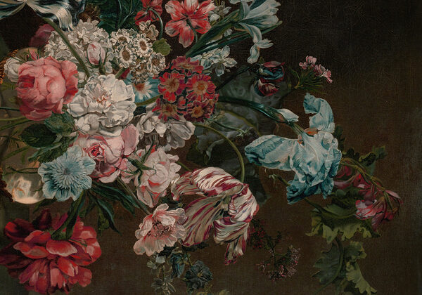 Pintura de flores sobre fondo oscuro Pintura de flores sobre fondo oscuro