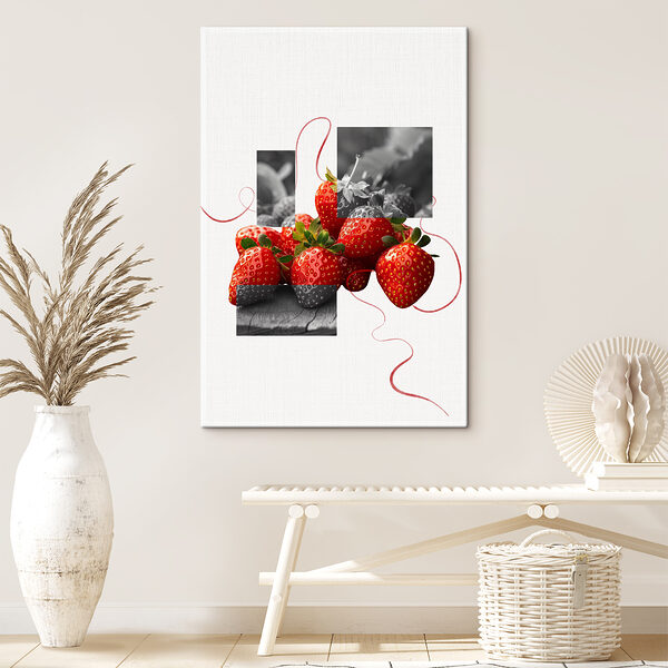 Cuadros Un racimo de fresas sobre una mesa (SKU: s40046) Cuadros Cuadros Un racimo de fresas sobre una mesa (SKU: s40046)
