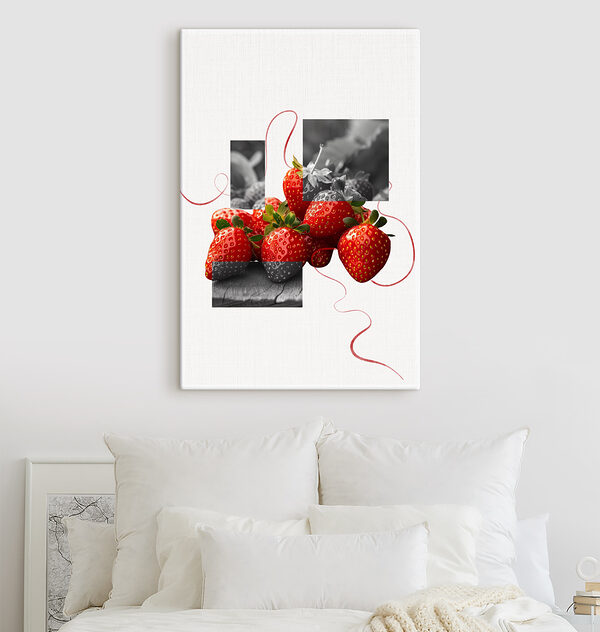 Group of strawberries on a table