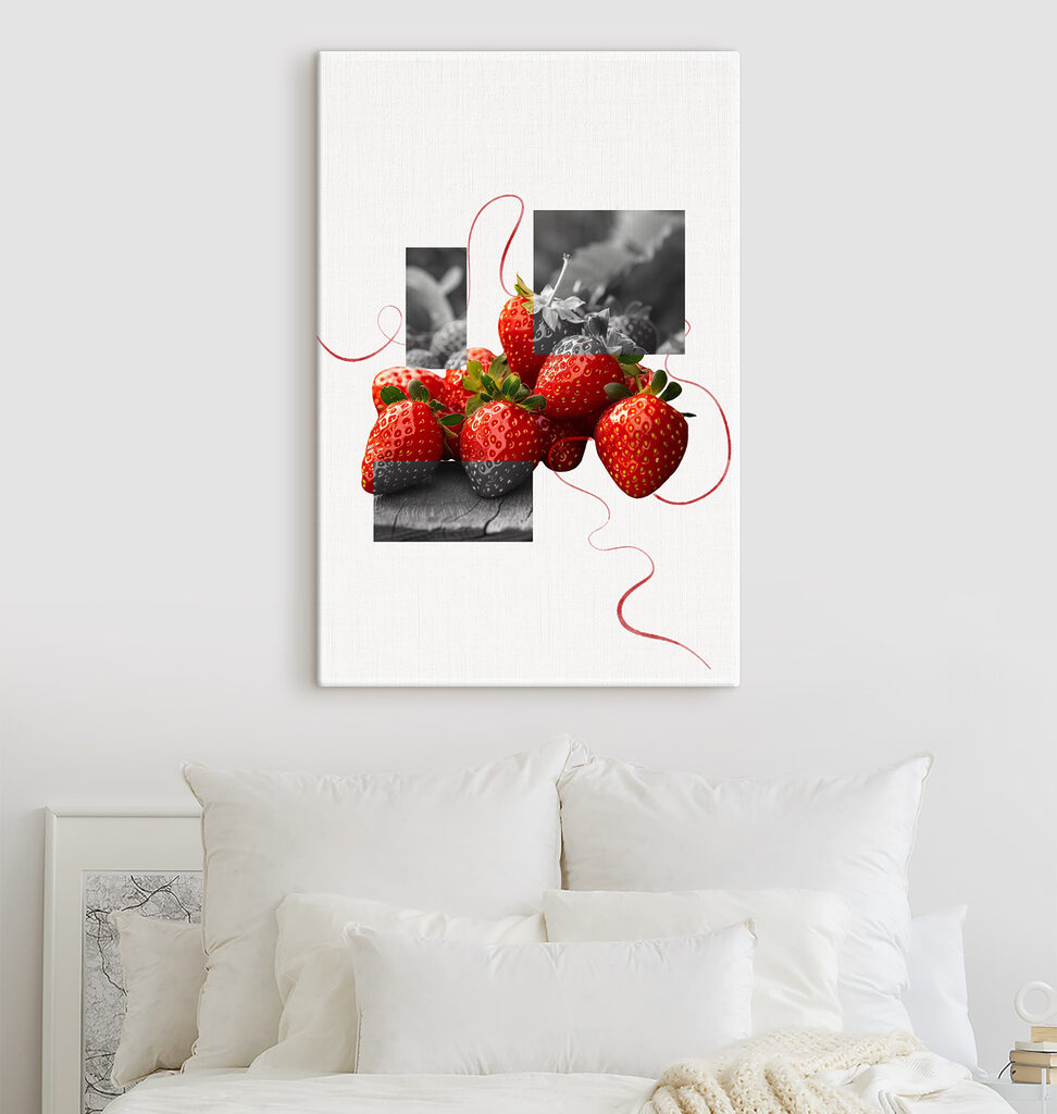 Group of strawberries on a table
