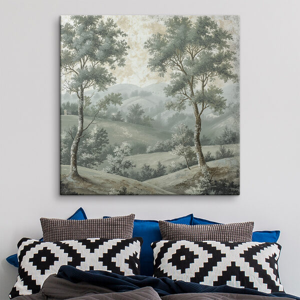 Cuadros Canvas print Painting of trees on a hill (SKU: s40085) Cuadros Cuadros Canvas print Painting of trees on a hill (SKU: s40085)