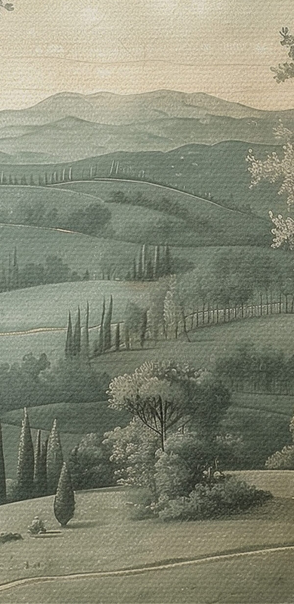 Landscape with trees and hills Landscape with trees and hills