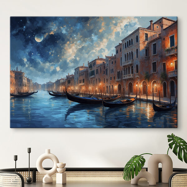 Cuadros Agua con barcas y el Gran Canal al fondo (SKU: s40051) Cuadros Cuadros Agua con barcas y el Gran Canal al fondo (SKU: s40051)