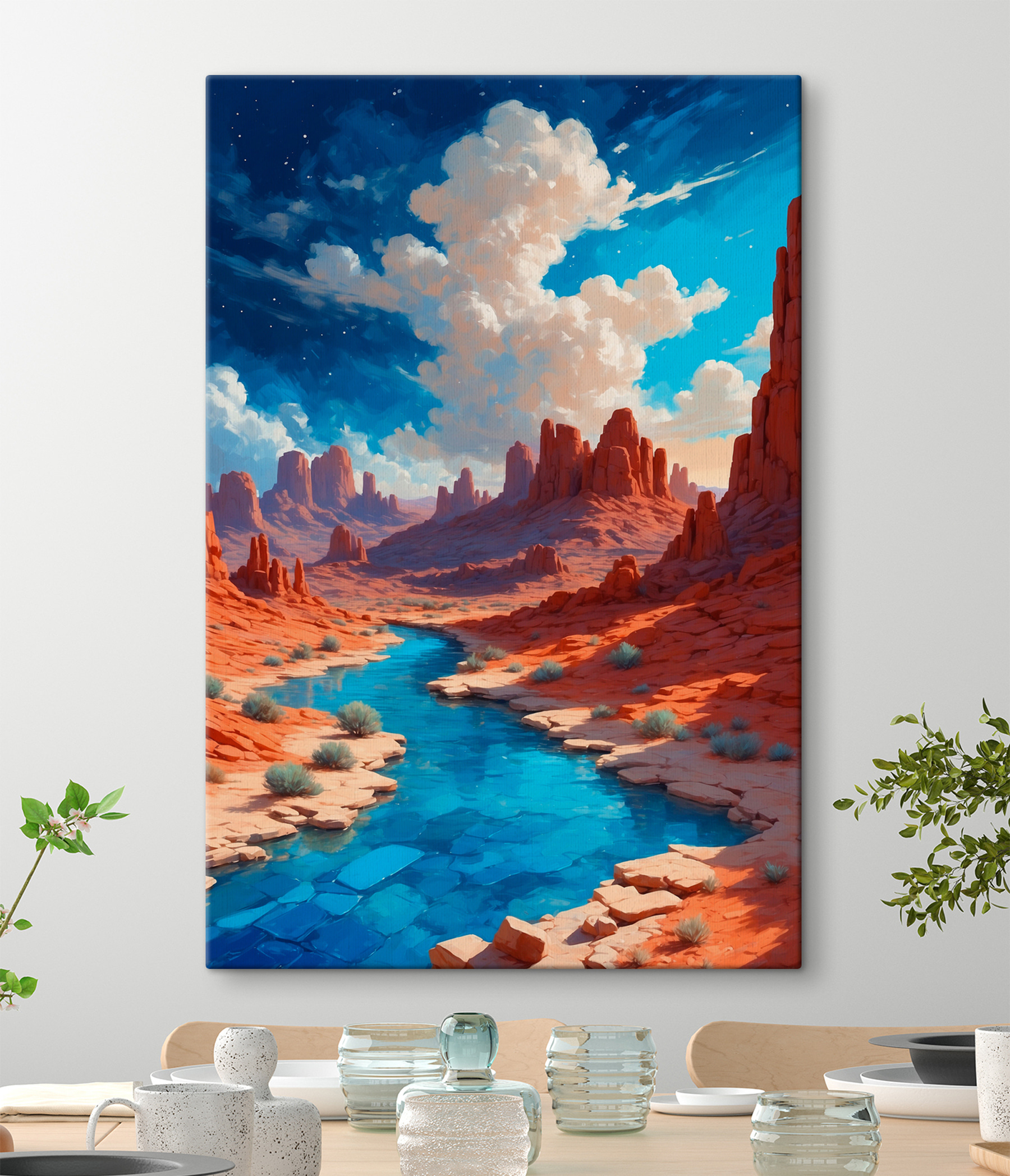 River running through a desert