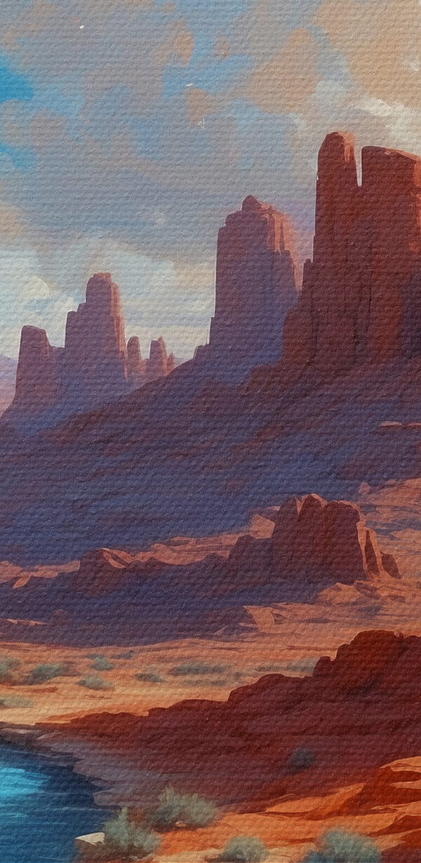 River running through a desert