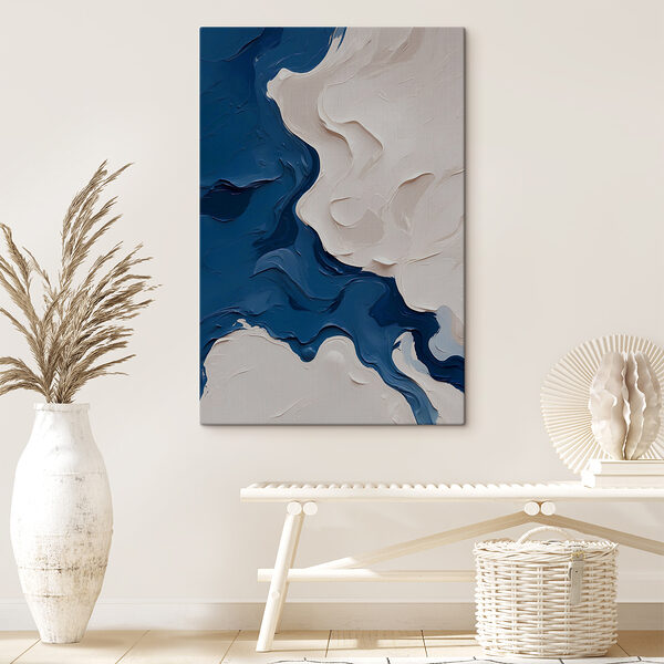 Blue and white paint Blue and white paint