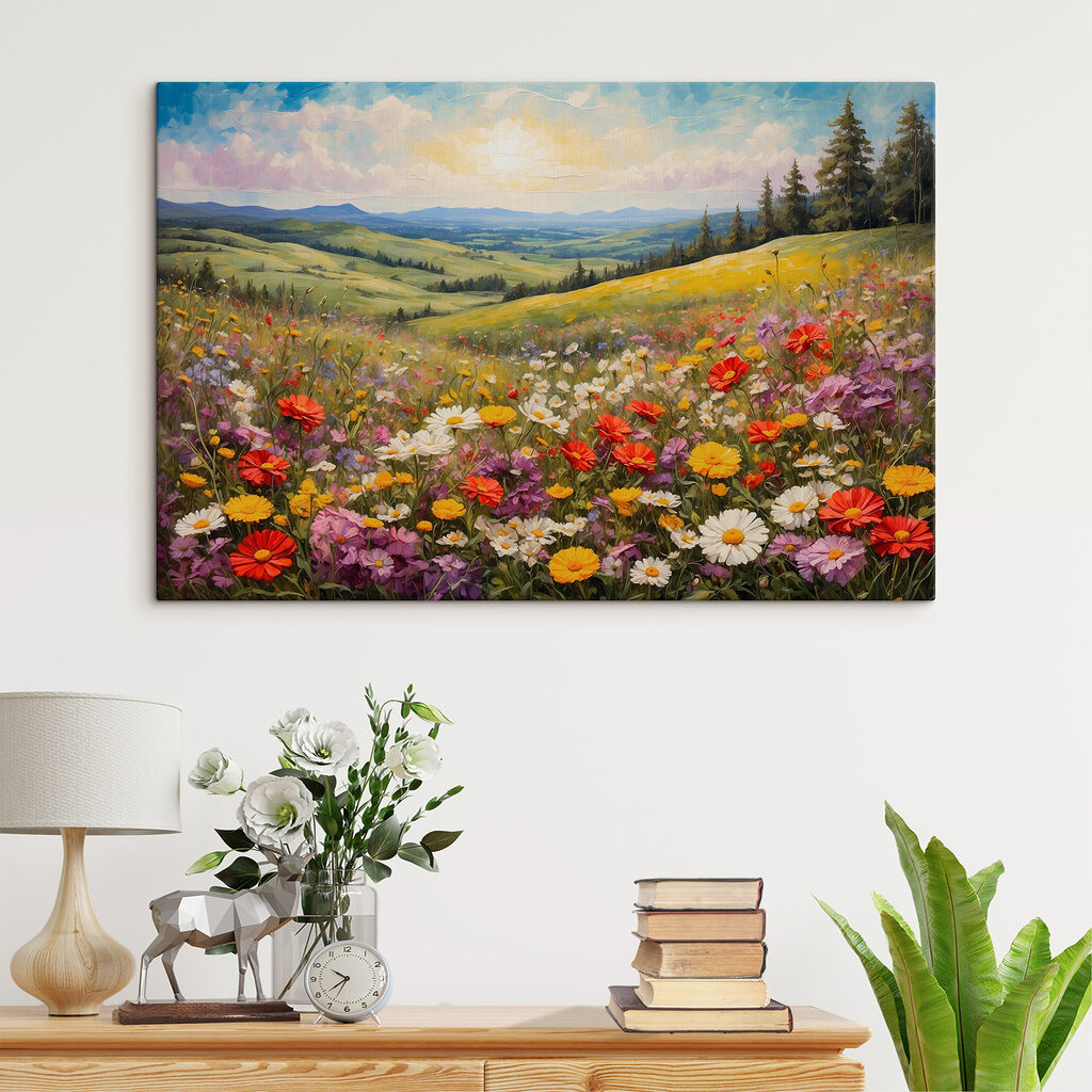 Field of colorful flowers Field of colorful flowers