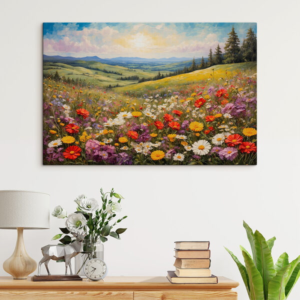 Cuadros Campo de flores de colores (SKU: s40073) Cuadros Cuadros Campo de flores de colores (SKU: s40073)