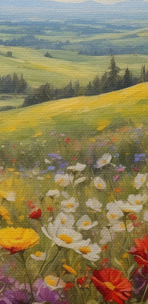 Field of colorful flowers Field of colorful flowers