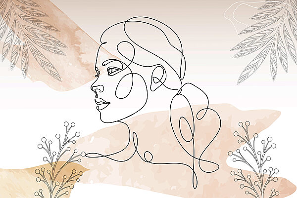 Dibujo de la cara de una mujer Dibujo de la cara de una mujer