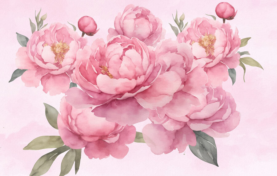 Grupo de flores rosas