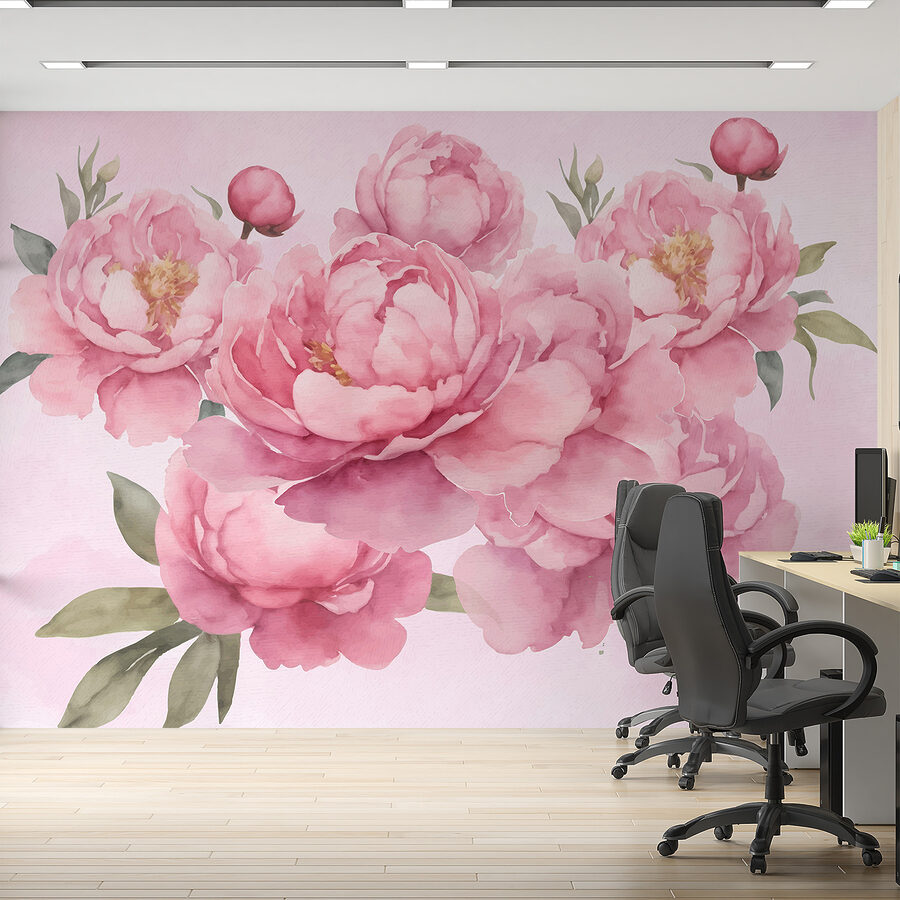 Grupo de flores rosas