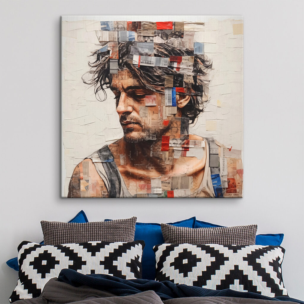 Man with many pieces of paper