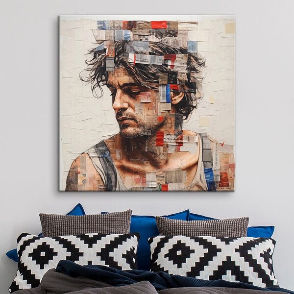 Man with many pieces of paper