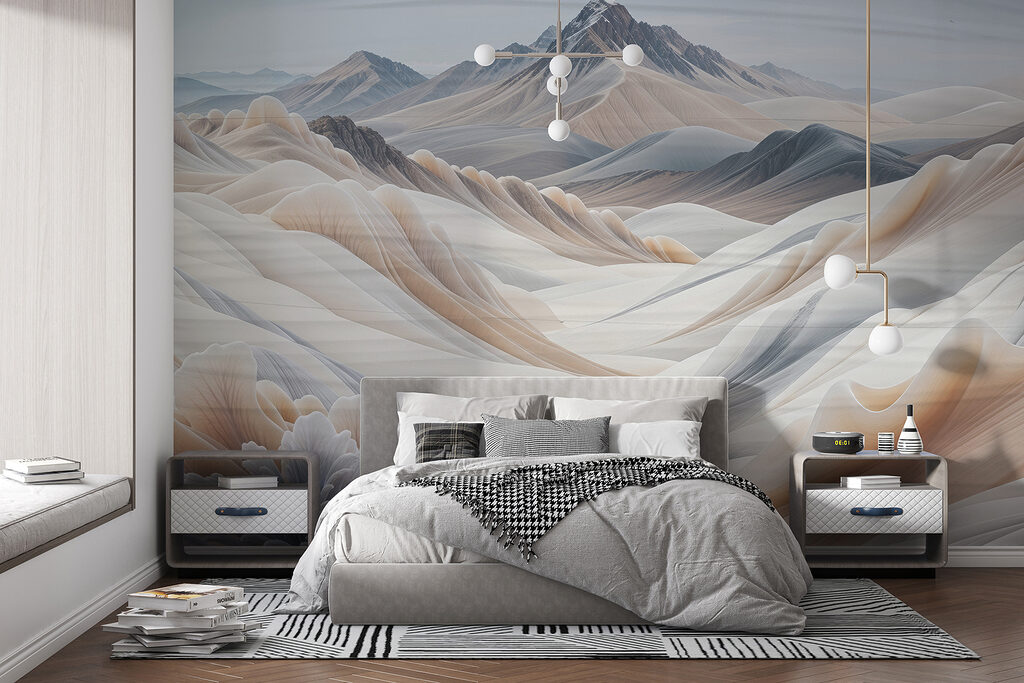 Landscape of mountains and snow Landscape of mountains and snow