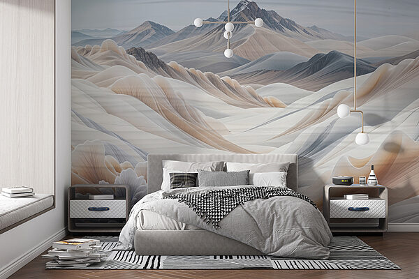 Landscape of mountains and snow Landscape of mountains and snow