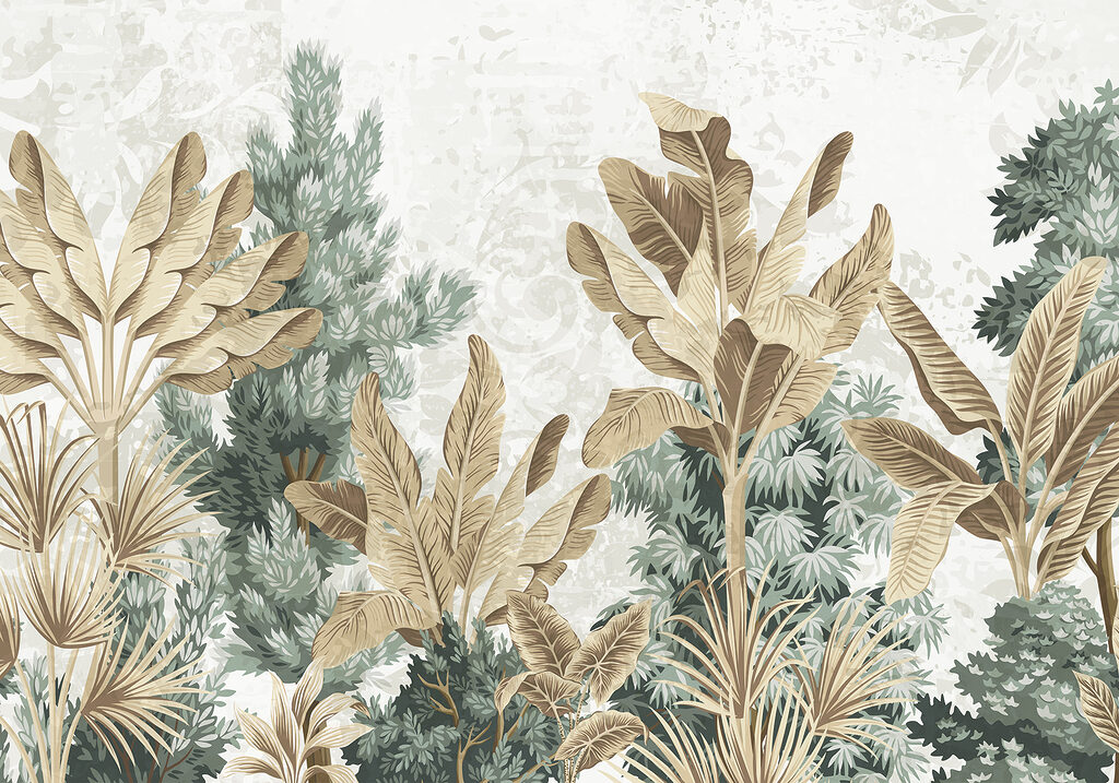 Papel pintado con plantas variadas Papel pintado con plantas variadas