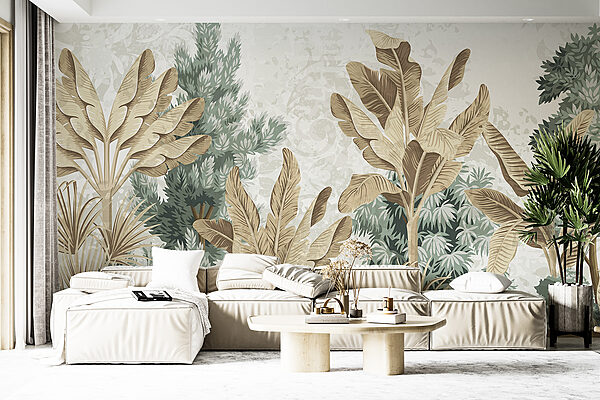 Papel pintado con plantas variadas Papel pintado con plantas variadas