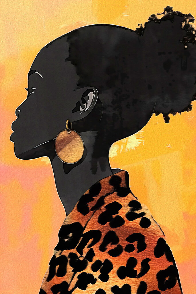 Woman with big earrings Woman with big earrings