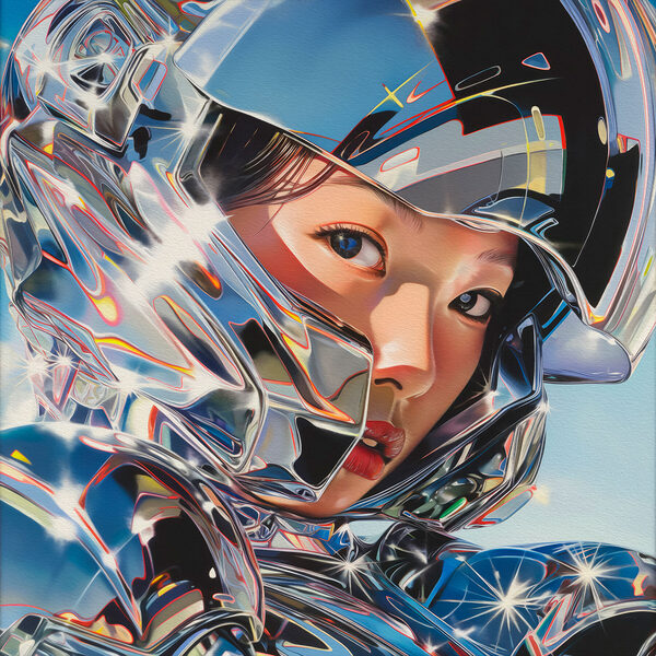Woman in a shiny suit Woman in a shiny suit