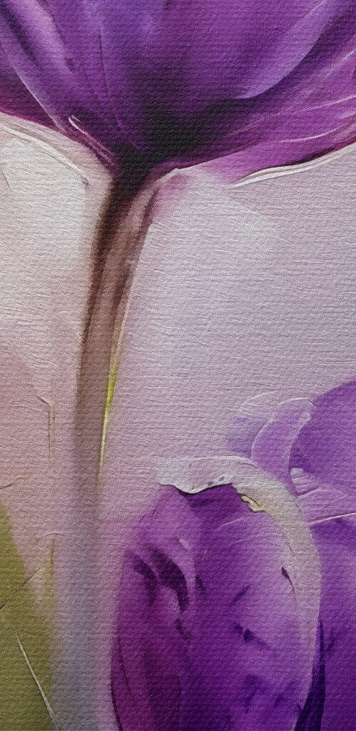 Painting of purple flowers Painting of purple flowers