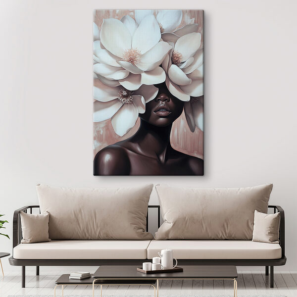 Woman with flowers in her hair Woman with flowers in her hair