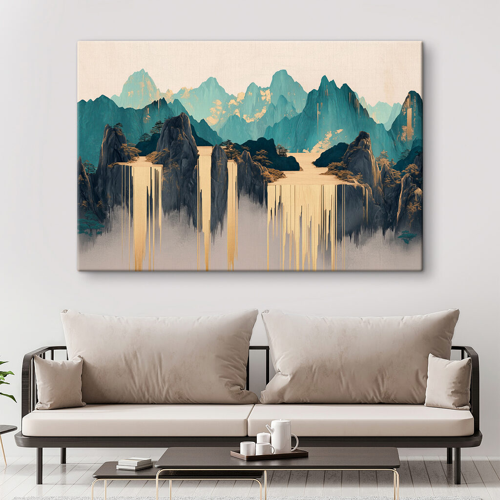 Painting of mountains and water Painting of mountains and water