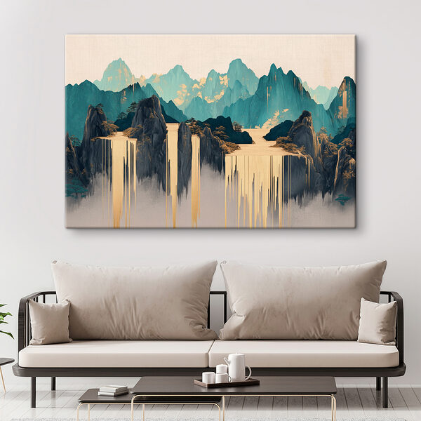 Painting of mountains and water Painting of mountains and water
