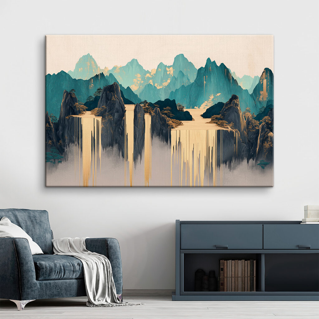 Painting of mountains and water Painting of mountains and water
