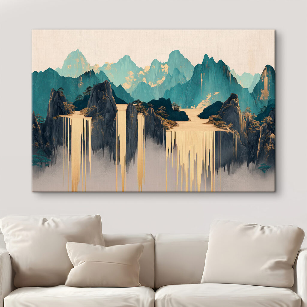 Painting of mountains and water Painting of mountains and water