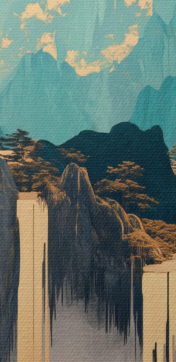 Painting of mountains and water Painting of mountains and water