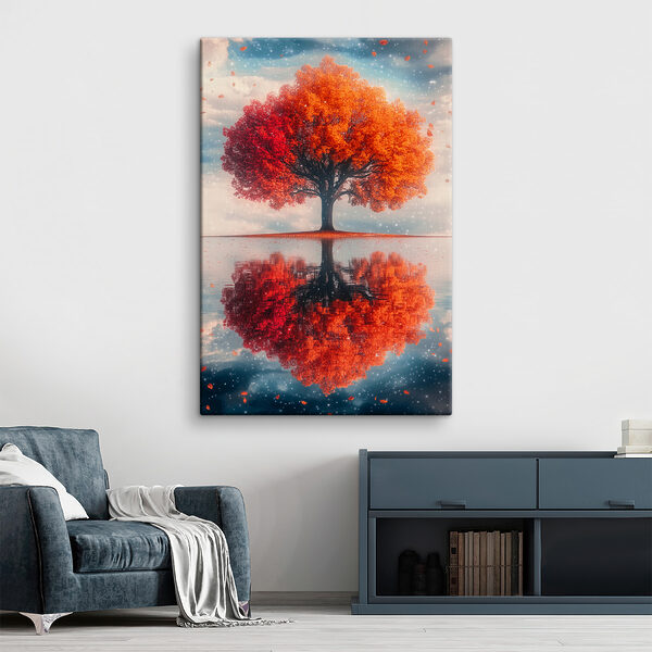 Cuadros Árbol con hojas naranjas (SKU: s40126) Cuadros Cuadros Árbol con hojas naranjas (SKU: s40126)