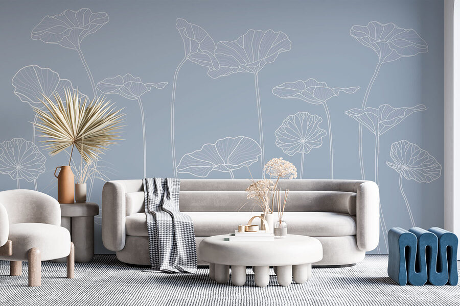Dibujo lineal de flores