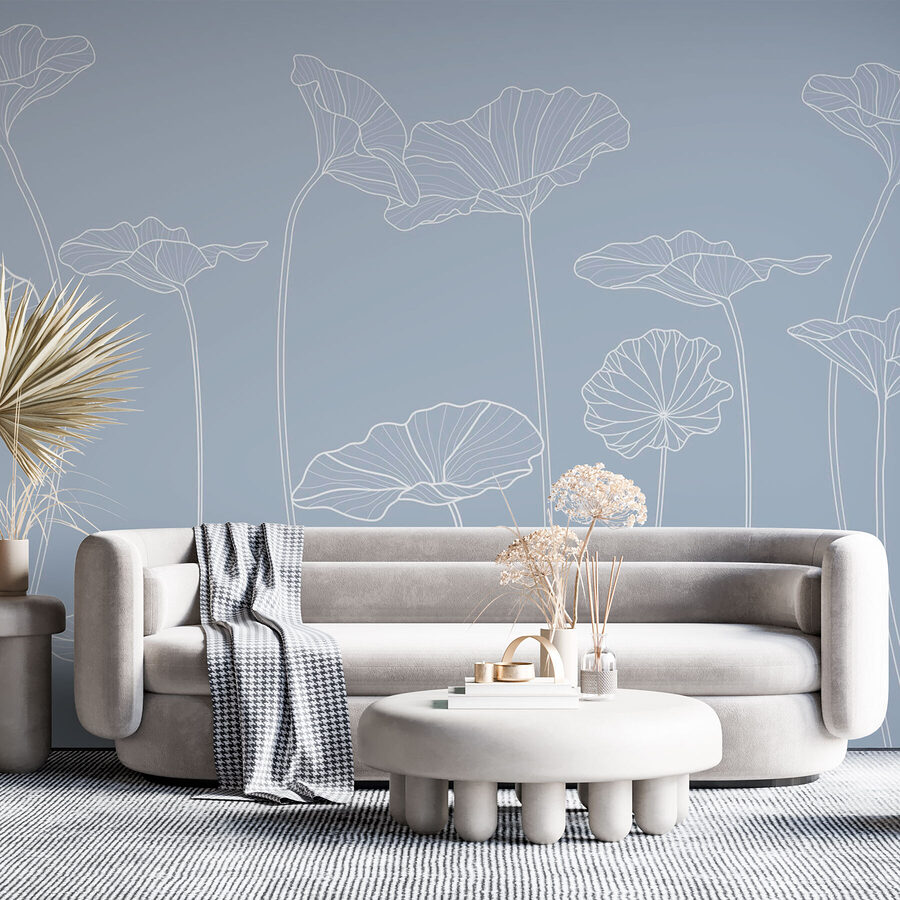 Dibujo lineal de flores