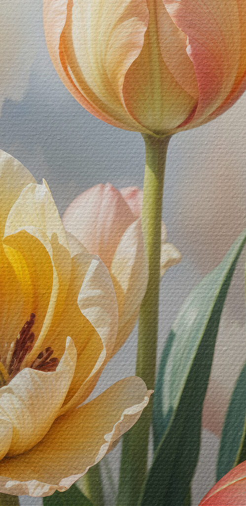 Group of tulips in a vase Group of tulips in a vase
