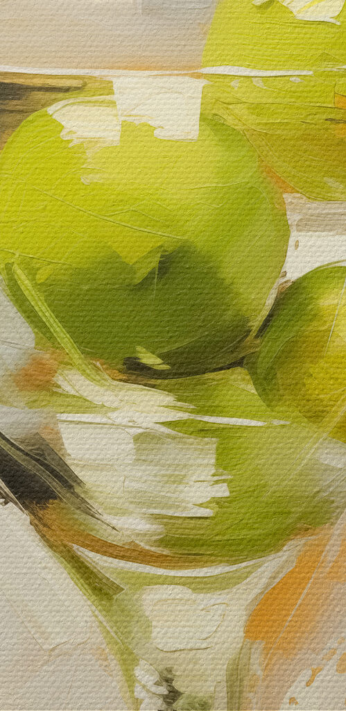Martini glass with limes in it