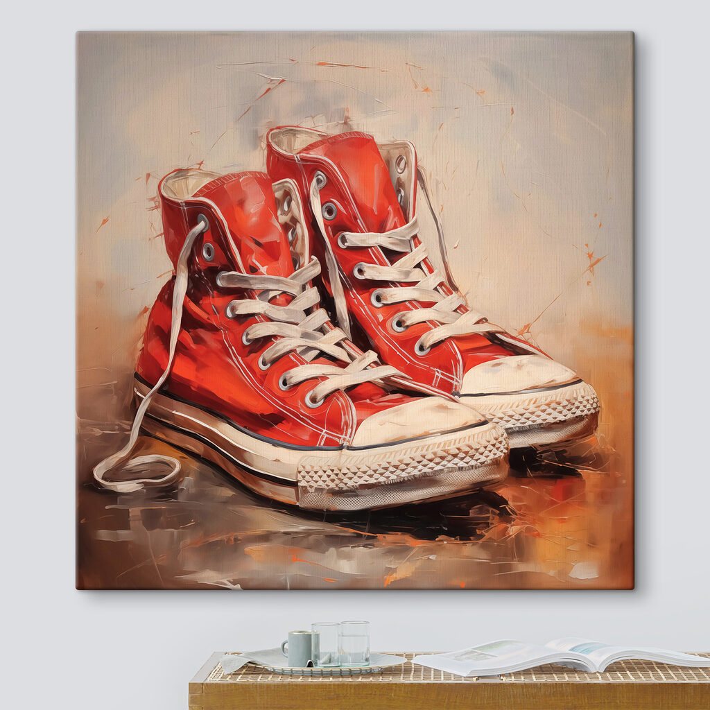 Pair of red sneakers Pair of red sneakers
