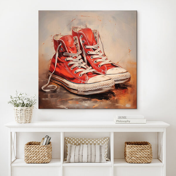 Pair of red sneakers Pair of red sneakers
