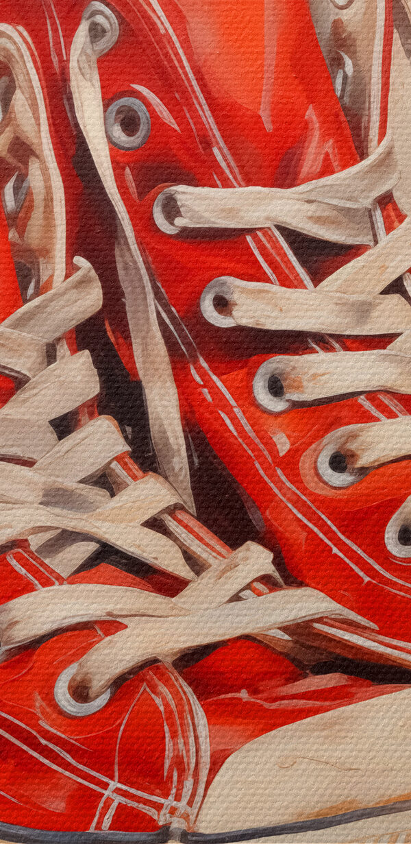 Pair of red sneakers Pair of red sneakers
