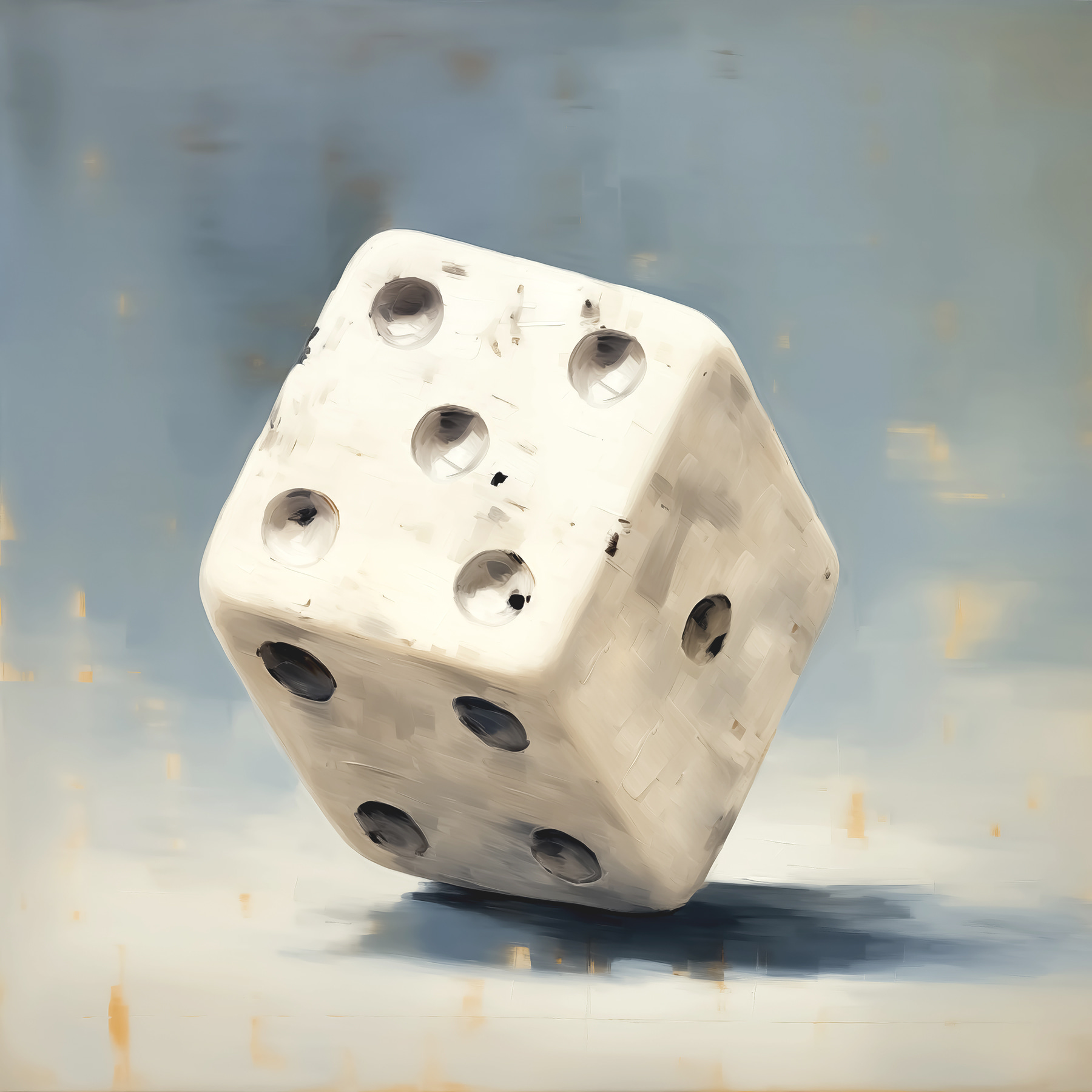 White dice with black dots White dice with black dots