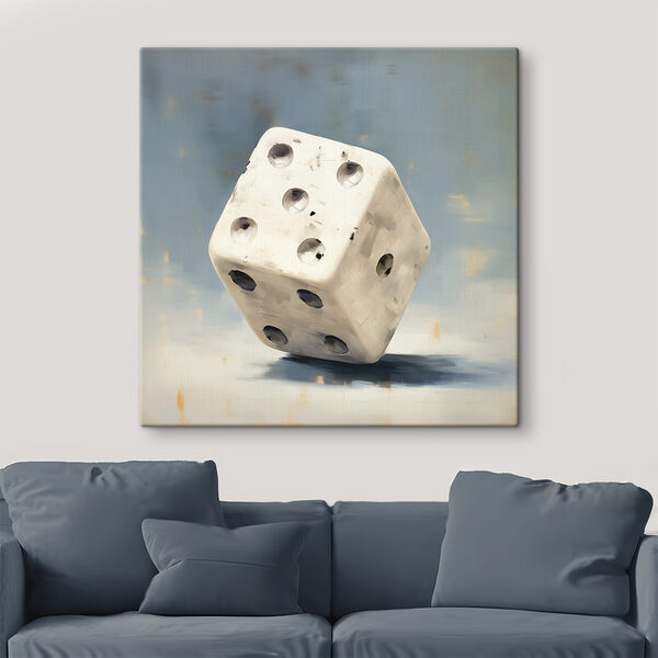 White dice with black dots White dice with black dots