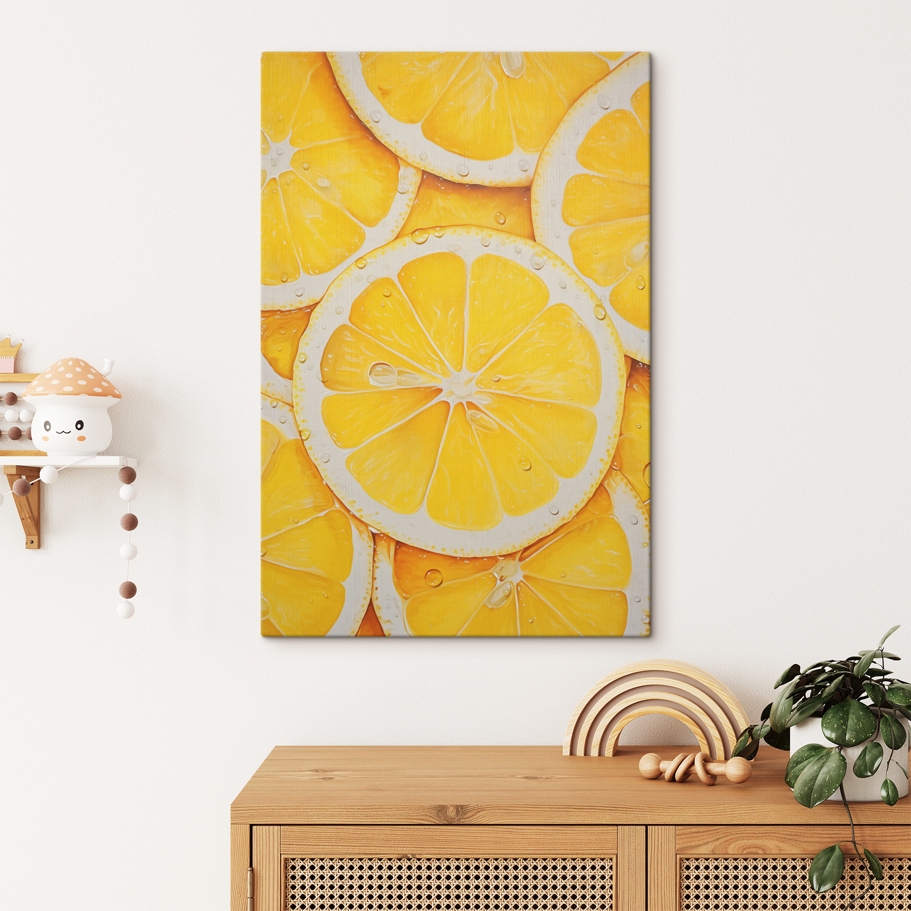 Group of lemons with water drops Group of lemons with water drops