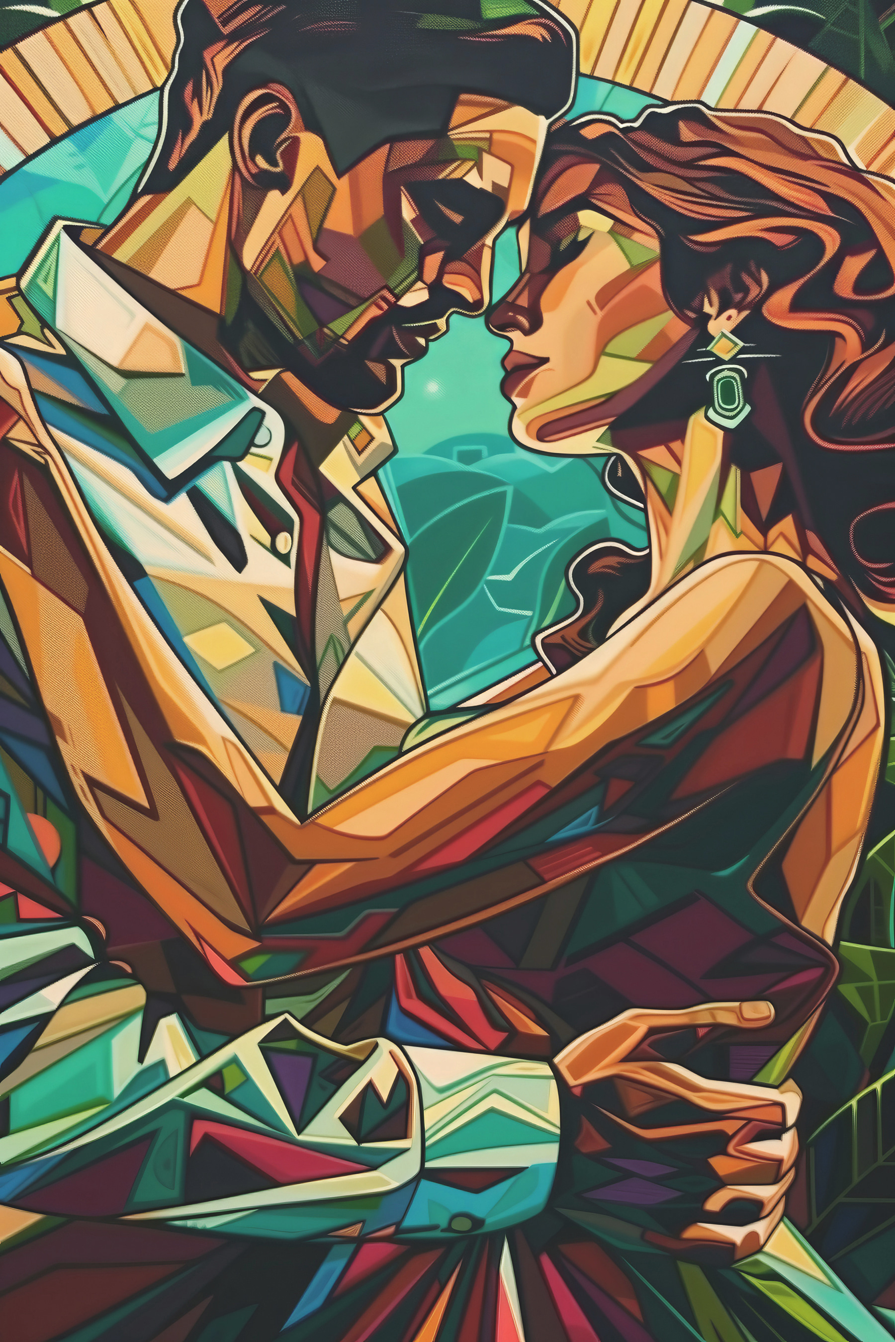 Man and woman kissing Man and woman kissing