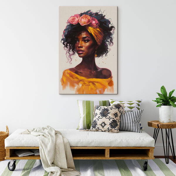 Woman with flowers in her hair Woman with flowers in her hair